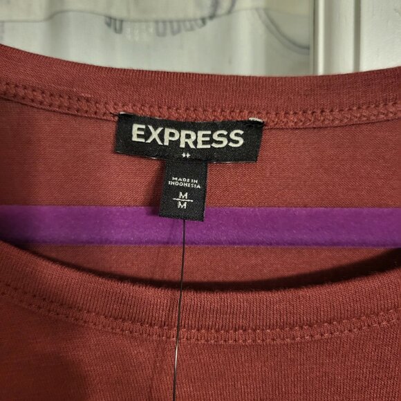 Women's Express Ruffled Cap Sleeve Tee- Medium - Picture 4 of 6